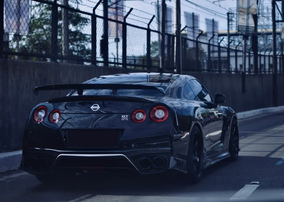 A Japanese performance car on the road — illustrative photograph